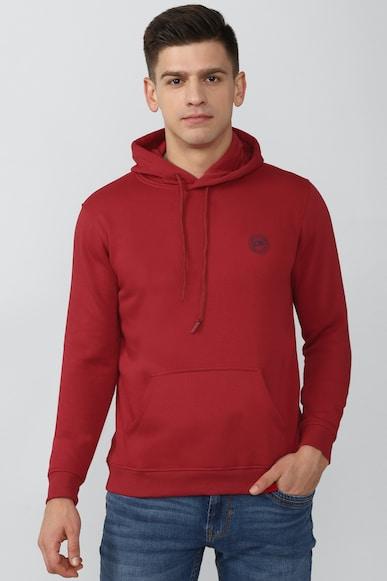 men-maroon-solid-hooded-neck-sweatshirt