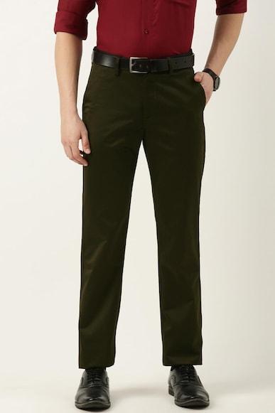 men-green-solid-regular-fit-casual-trousers