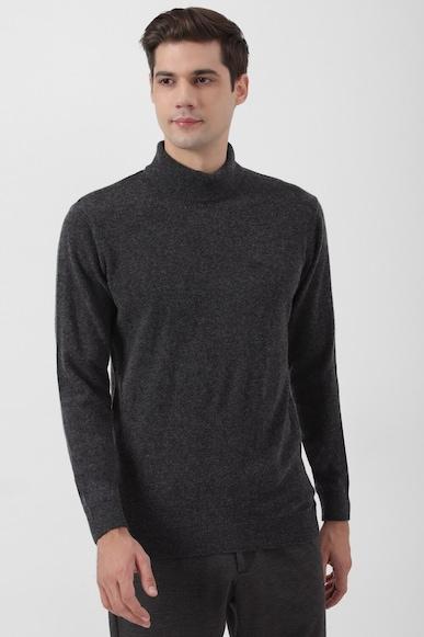 men-black-textured-turtle-neck-sweater