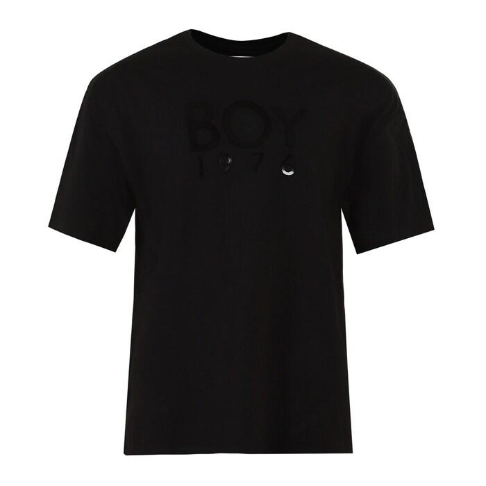 Men Black Boy 1976 Logo T-Shirt