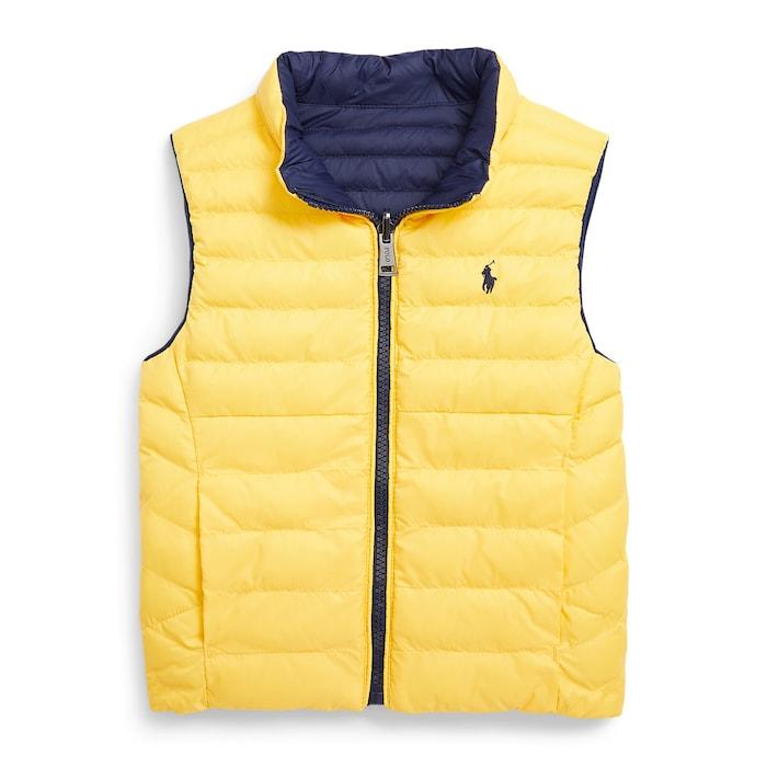 Boys Navy P-Layer 2 Reversible Quilted Vest