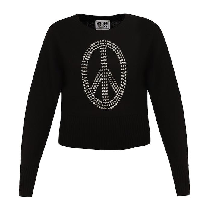 women-black-sequined-logo-sweater
