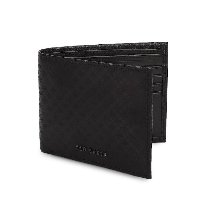 Men Black Laser Etched Bi-Fold Wallet