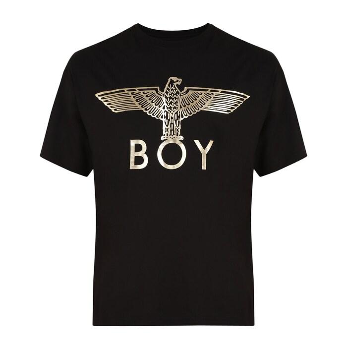 Men Black Boy Eagle Wingspan T-shirt