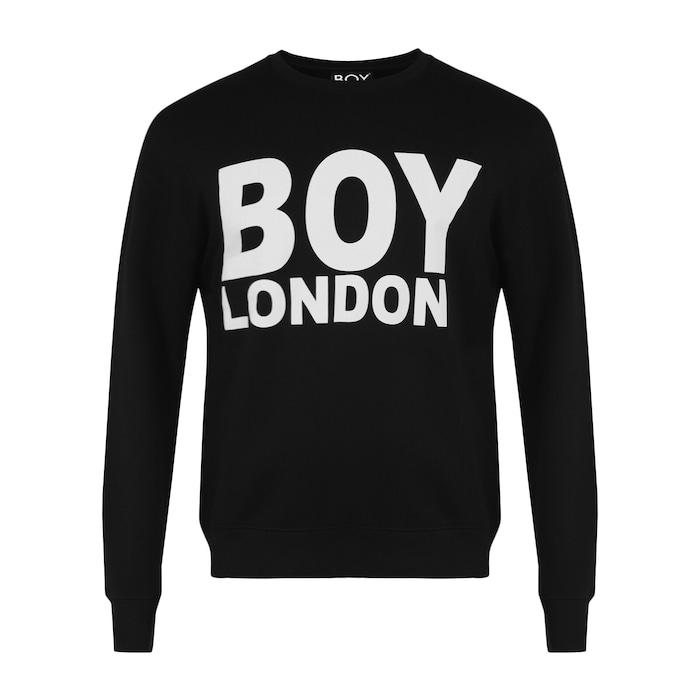 Men White Boy Lonon Print Sweatshirt