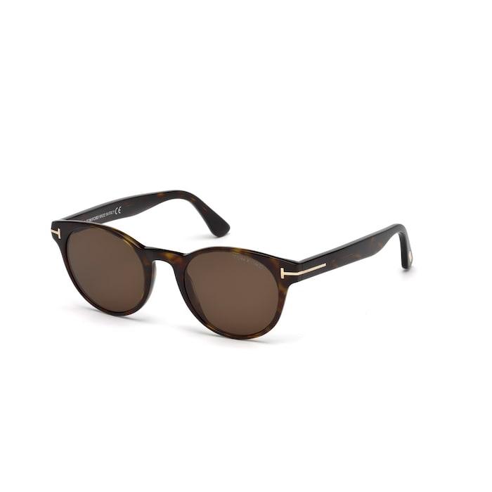 Unisex Round Brown Sunglasses
