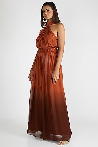 brown-ombre-chiffon-gown