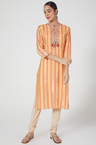 orange-printed-&-embellished-tunic
