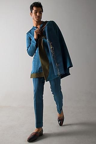teal-blue-linen-silk-trousers