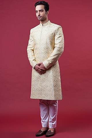cream-silk-embroidered-sherwani
