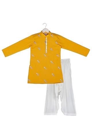 mustard-kurta-set-with-embroidery-for-boys