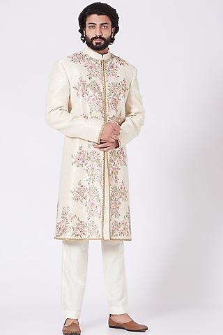 white-embroidered-indowestern-sherwani