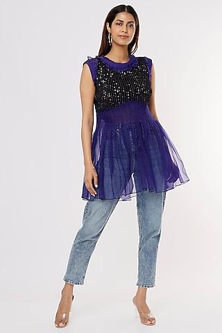 purple-&-black-embroidered-top