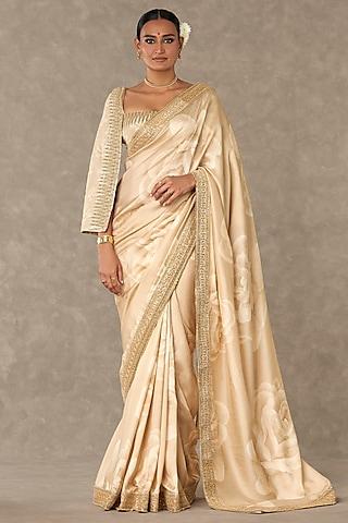 beige-raw-silk-gulaab-digital-printed-saree-set