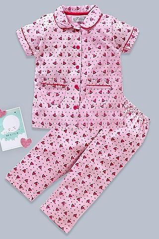 light-pink-cotton-knit-printed-night-wear