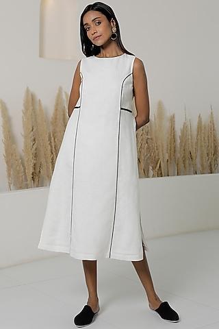 Ivory Cotton Linen Dress