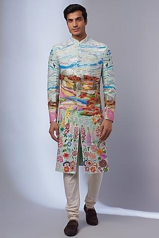 multi-colored-raw-silk-embroidered-sherwani
