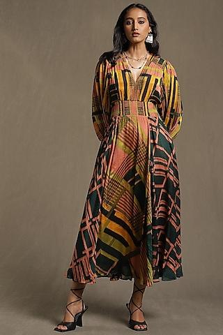 multi-colored-printed-dress