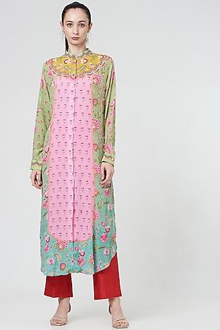 multi-coloured-printed-shirt-dress