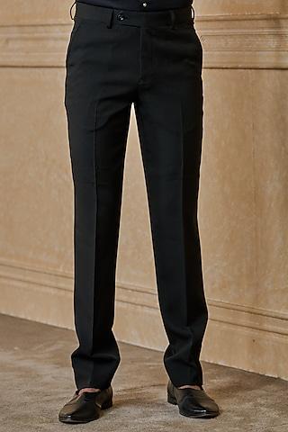 black-polyester-blend-trousers