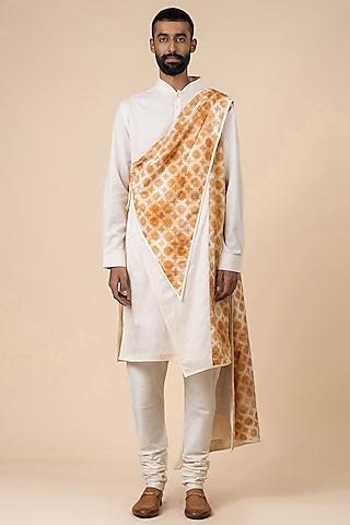 ivory-cotton-printed-angrakha-kurta-set