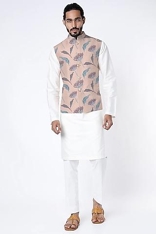 peach-printed-nehru-jacket