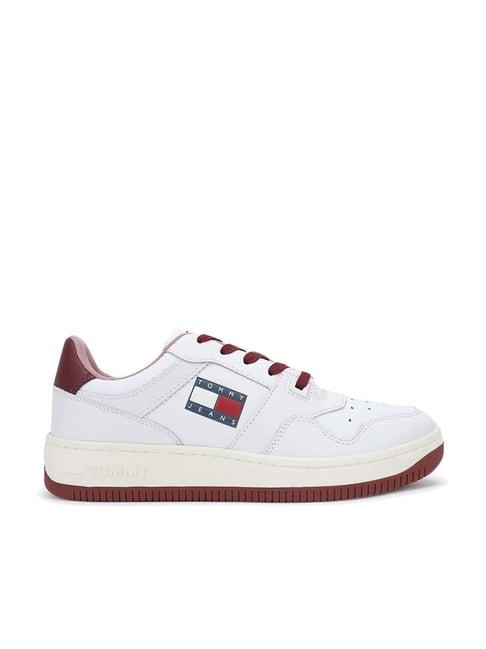 tommy-hilfiger-deep-rouge-&-white-women-sneakers