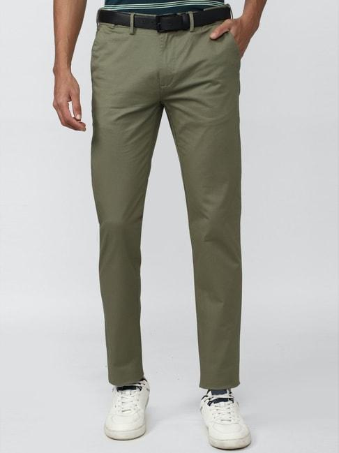 peter-england-casuals-green-cotton-slim-fit-trousers