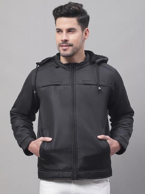 cantabil-black-regular-fit-hooded-jacket