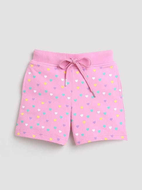 Tiny Girl Pink Printed Shorts