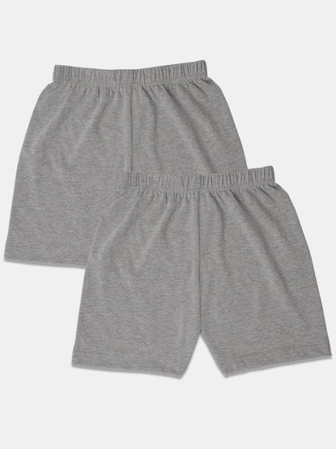 Sillysally Kids Grey Regular Fit Bloomers (Pack of 2)