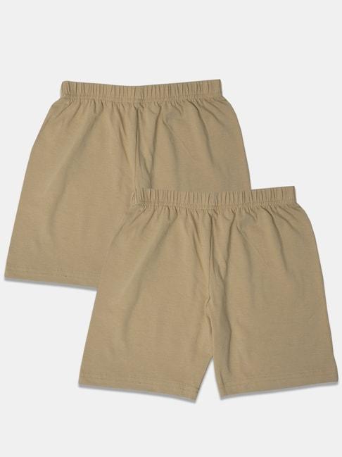 Sillysally Kids Beige Regular Fit Bloomers (Pack of 2)