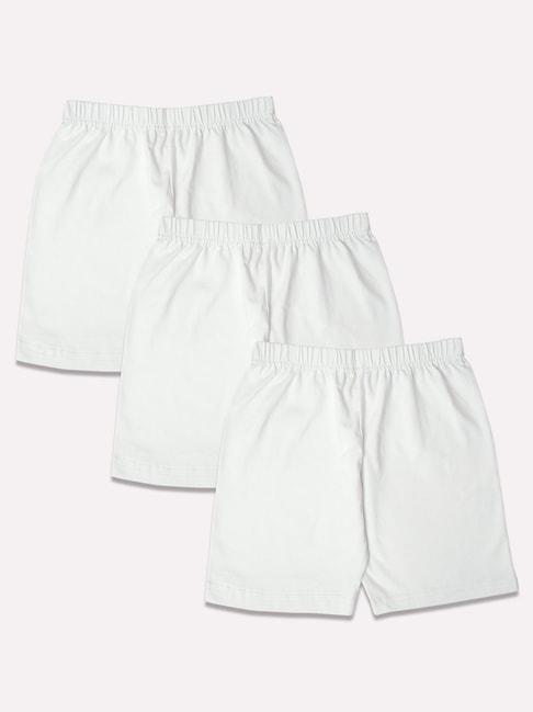 Sillysally Kids White Regular Fit Bloomers (Pack of 3)