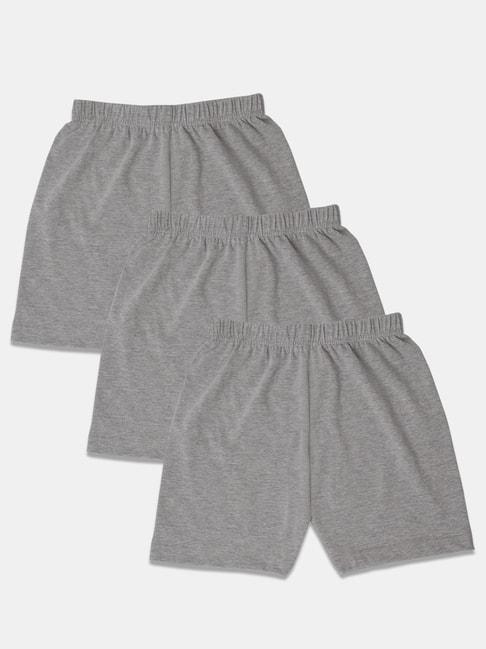 sillysally-kids-grey-regular-fit-bloomers-(pack-of-3)