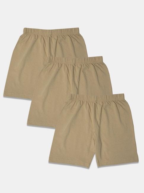 Sillysally Kids Beige Regular Fit Bloomers (Pack of 3)