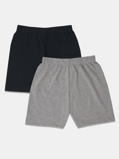 sillysally-kids-black-&-grey-regular-fit-bloomers-(pack-of-2)