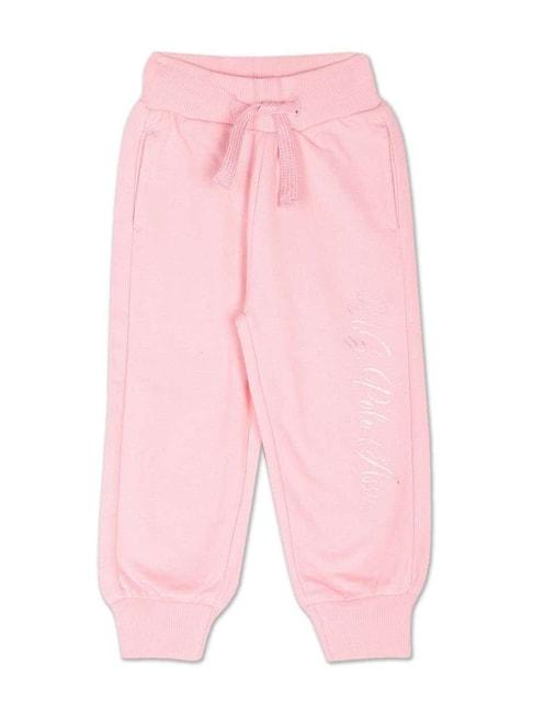 U.S. Polo Assn. Kids Pink Cotton Printed Trackpants