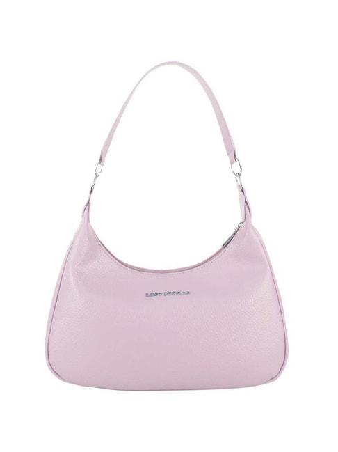 lino-perros-pink-solid-medium-hobo-shoulder-bag