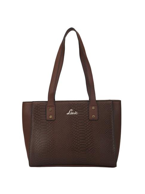 Lavie Brown Textured Medium Shoulder Bag
