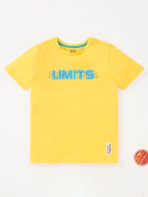 ed-a-mamma-kids-yellow-graphic-print-t-shirt