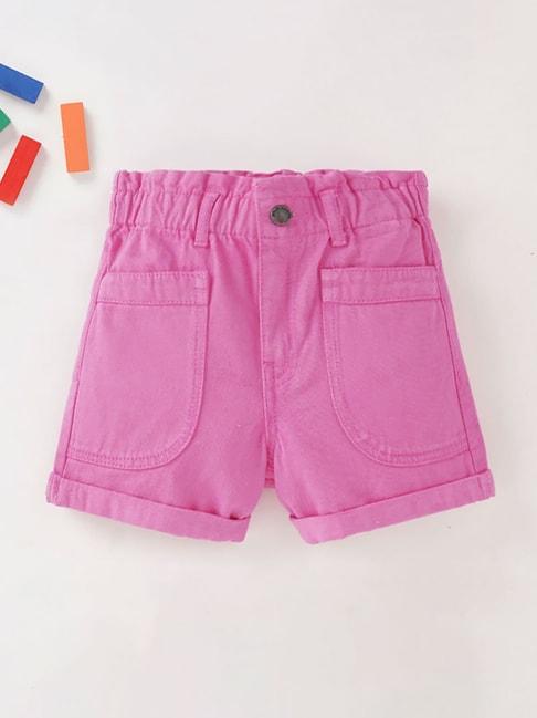 Ed-a-Mamma Kids Pink Solid Shorts