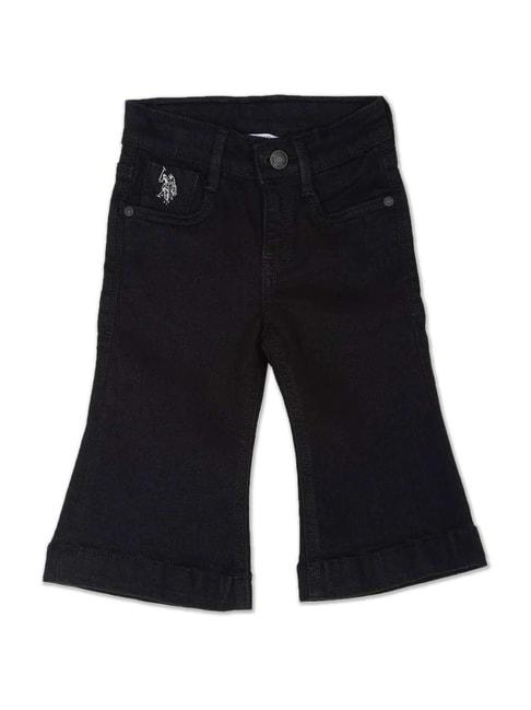 U.S. Polo Assn. Kids Black Cotton Bootcut Fit Jeans