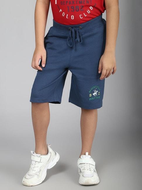 Beverly Hills Polo Club Kids Navy Blue Printed Shorts