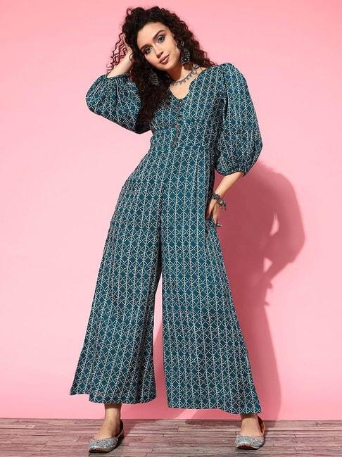 yufta-blue-cotton-printed-jumpsuit