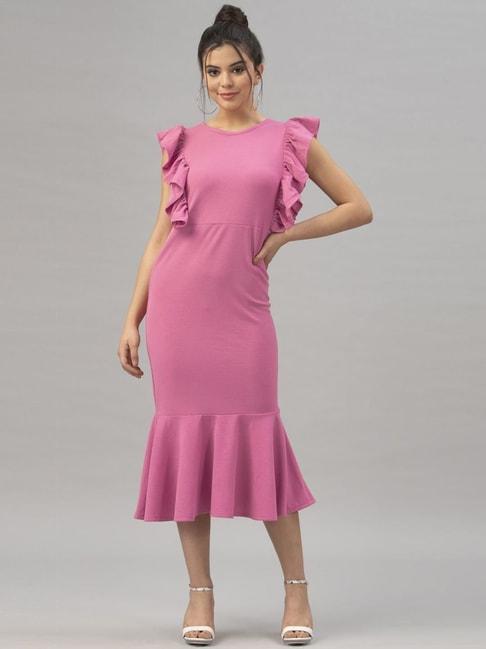 SELVIA Pink Shift Dress