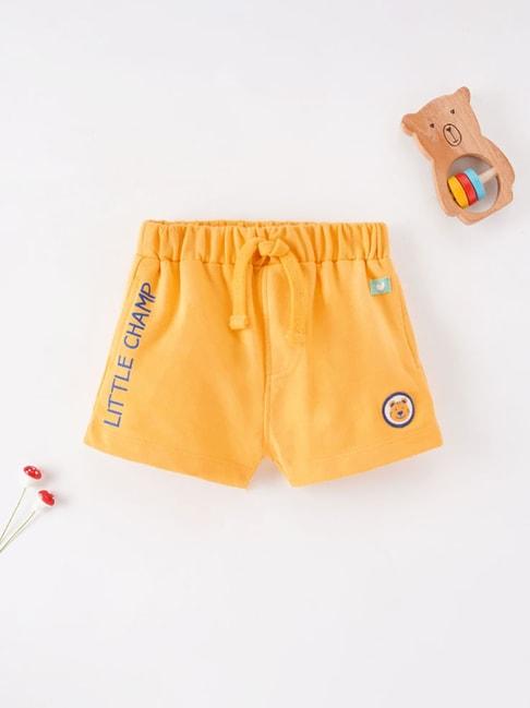 Ed-a-Mamma Baby Yellow Solid Shorts