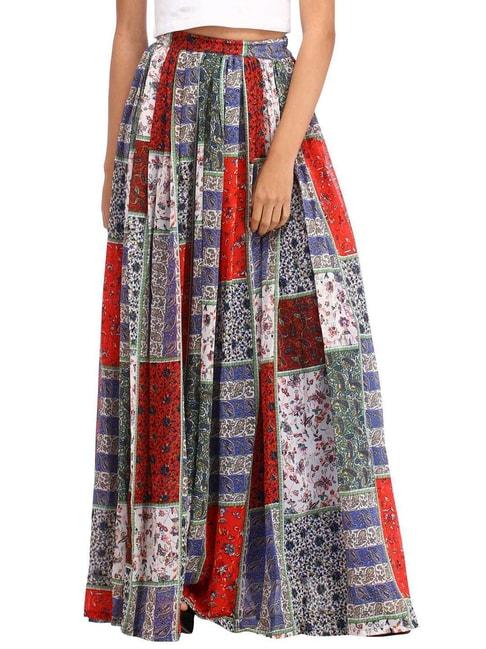 Cation Multicolored Printed Maxi Skirt