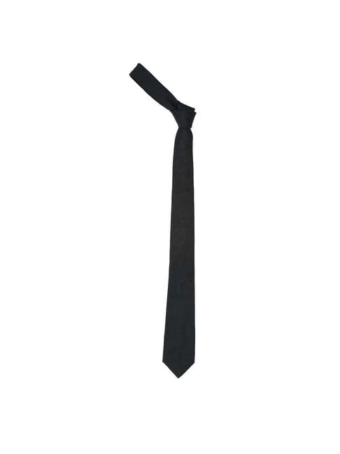 peter-england-black-printed-tie