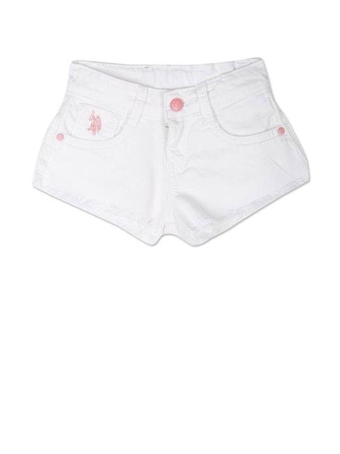 U.S. Polo Assn. Kids White Solid Shorts