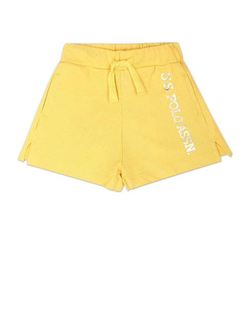 U.S. Polo Assn. Kids Yellow Solid Shorts